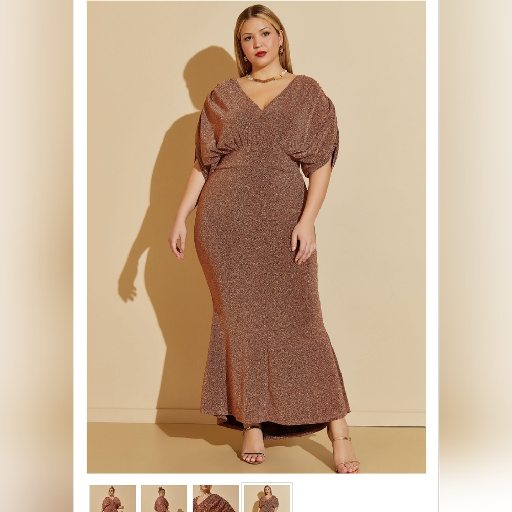 SEEKING Lurex™ Hi Low Mermaid Gown
